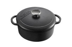 Voeux Amusant Derin Döküm Tencere 24 cm Siyah