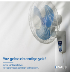 VALS WF 16 STD - 16'' Duvar Vantilatör