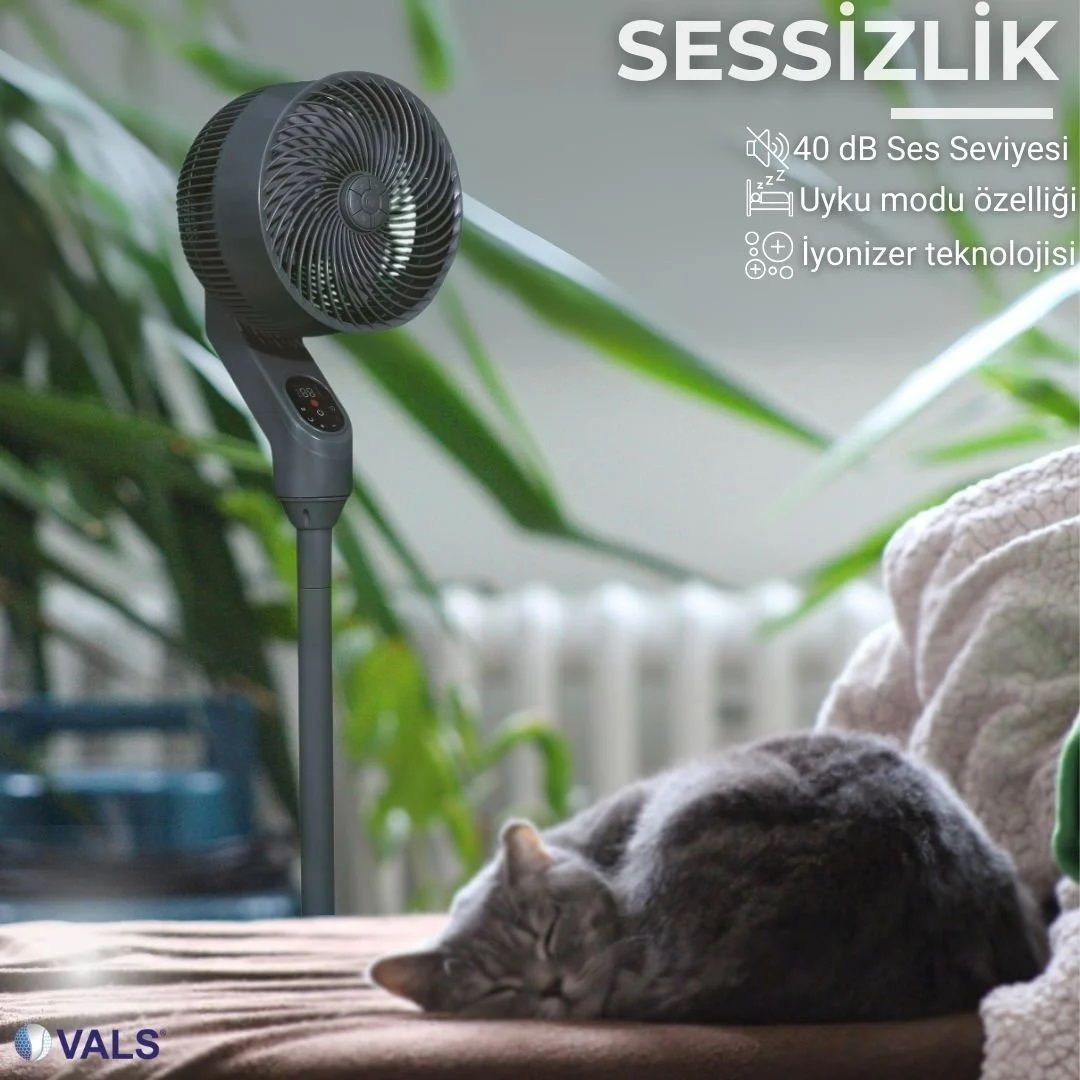 Vals Valstronot SF 10 VADC Uzaktan Kumandalı Ayaklı Vantilatör(gri-beyaz 2 farklı renk seçeneği)