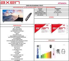 AXEN 50 İnç 126 Ekran Frameless Ultra HD 4K webOS Smart TV AX50FIL242