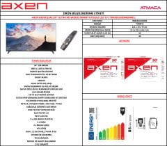 AXEN 50 İnç 126 Ekran Ultra HD 4K webOS Smart TV AX50FIL242 TEŞHİR ÜRÜNÜDÜR.