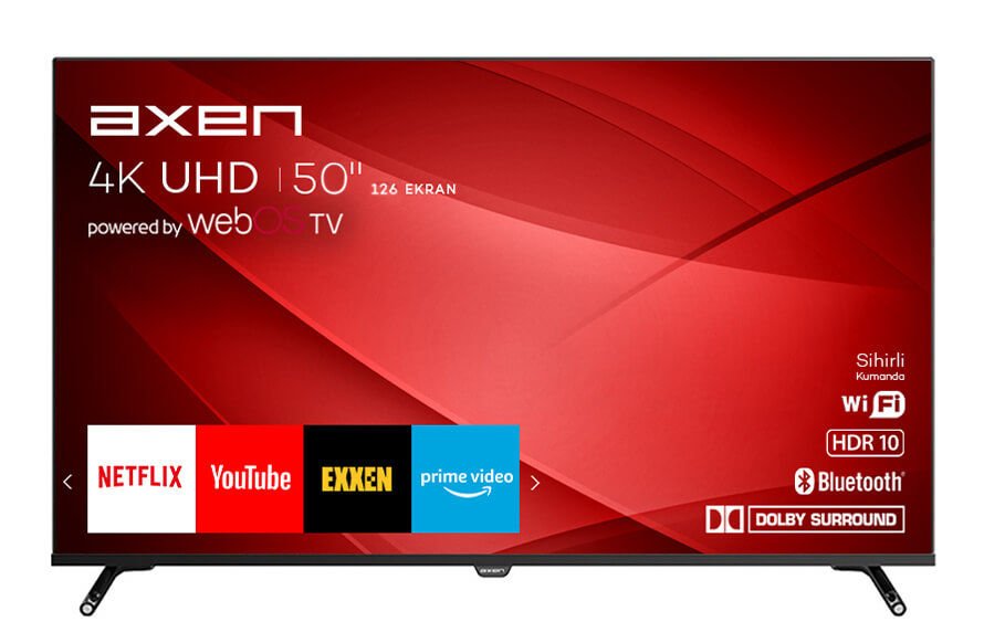 AXEN 50 İnç 126 Ekran Ultra HD 4K webOS Smart TV AX50FIL242 TEŞHİR ÜRÜNÜDÜR.