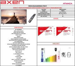 Axen AX65FIL240 Ultra HD (4K) TV (AX65FIL240)